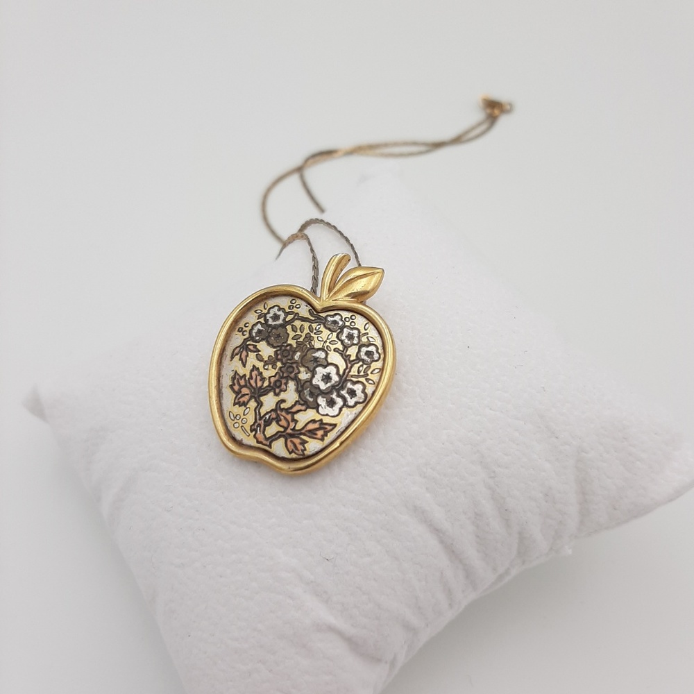 Vintage Damascene Reed & Barton Gold Necklace - Picture 2 of 6